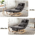 thumbnail image 7 of Rocking Lounge Chair, Modern Accent Rocking Glide Chair with Large Back, Pull Out Pedal and Pillows, Upholstered Lie or Sleep Lazy Chair for Nursery, Living Room, Bedroom, 7 of 7