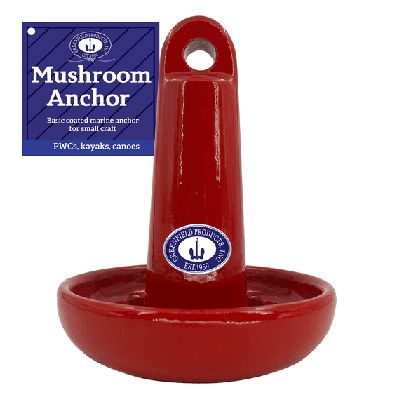 Greenfield Products 10 lb Red Mushroom Boat Anchor