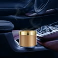 thumbnail image 3 of Stainless Steel Car Cigarette Ashtrays Fireproof Automatically Extinguished Unbreakable Ashtray for Car Home Office Outdoor Use Large Size Gold, 3 of 4