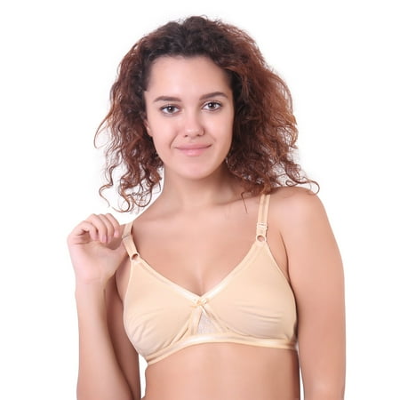 

Women s Full Coverage Non Padded Semaless T-Shirt Bra Comfortable Push Lingerie B C and D Cup Bra Beige