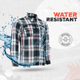 thumbnail image 2 of Daniel Smart Men’s Motorcycle Shirt - All Season Sporty Armored Flannel Shirt – Water Resistant and Durable, 2 of 11