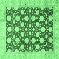 thumbnail image 1 of Ahgly Company Indoor Square Abstract Emerald Green Modern Area Rugs, 8' Square, 1 of 4