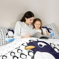 thumbnail image 5 of Castle Fairy Cute Penguin Queen Comforter Set,Cartoon Animal Bedding Comforter Set, 5 of 8