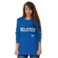 thumbnail image 4 of For Believer and Ever Religious Plus Size Long Sleeve Graphic Tee Shirt Brisco Brands 3X, 4 of 5