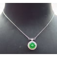 thumbnail image 4 of Icy Green Silver 925 Certified BURMA 100% Natural A JADE Jadeite pendant Circle Necklace 673881 TN, 4 of 9