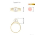 thumbnail image 5 of ANGARA Solitaire Freshwater Cultured Pearl Split Shank Ring in 14K Yellow Gold for Women | June Birthstone, Birthday, Anniversary, Jewelry Gift for Women | Pearl Ring, 5 of 9