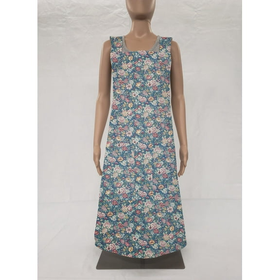 Rose Garden Cross Back Apron by Penny's Needful Things (Blue)