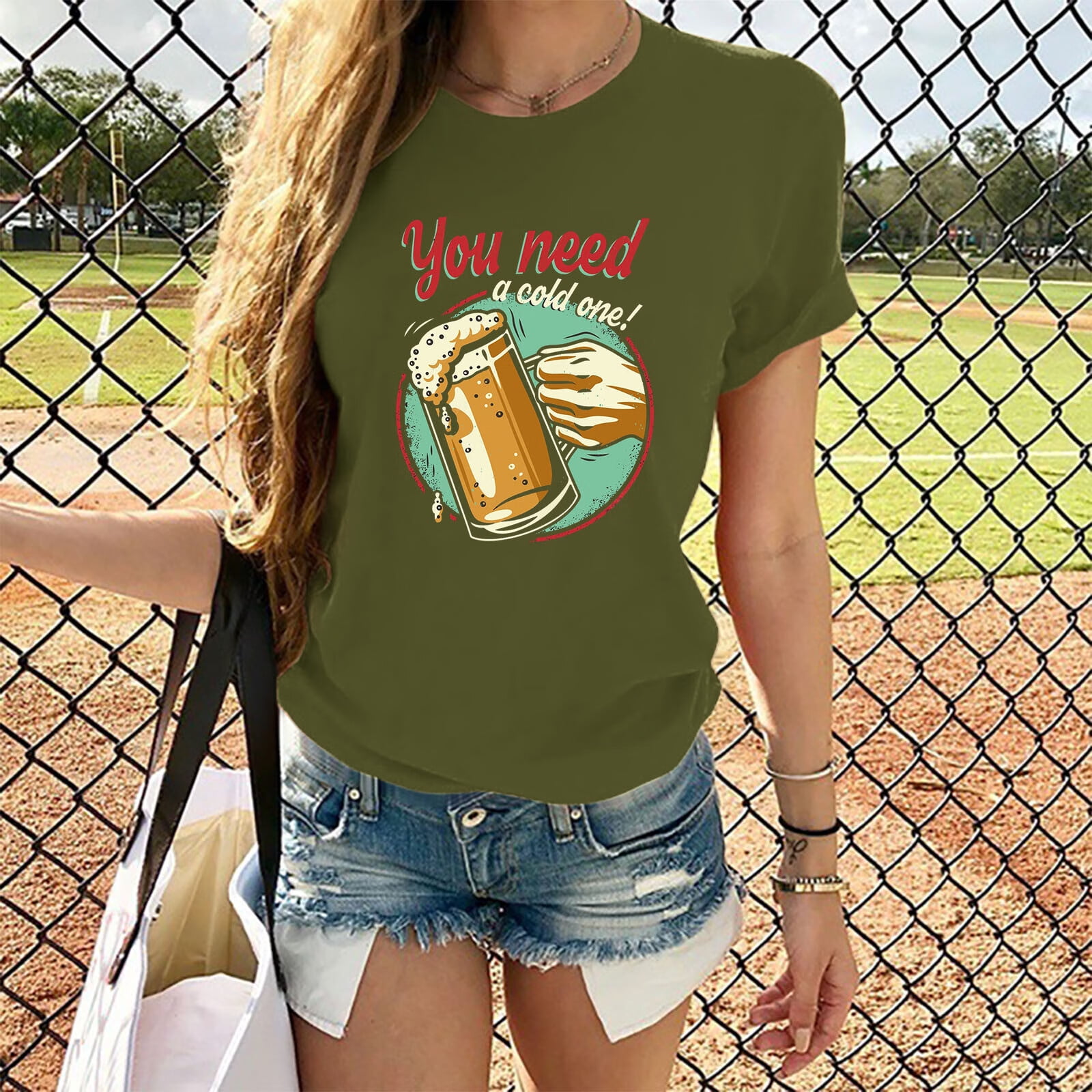 Ykohkofe Funny T Shirt Beer Print For Women Short Sleeve Tops Cwer Neck Shirts Causal Blouse Ykohkofe Funny T Shirt Beer Print For Women Short Sleeve Tops Cwer Neck Shirts Causal Blouse