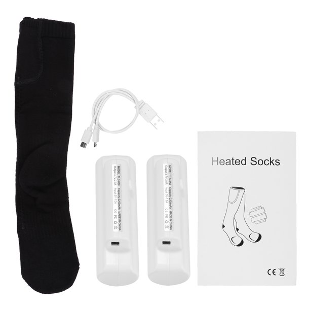 Eléctricos Calcetines De Calefacción De Batería Eléctrica Calcetines Calentadores De Pies Calcetines De Lana De Calefacción De Batería Recargable Usb Para Deportes De Invierno Guardurnaity OD009798-01