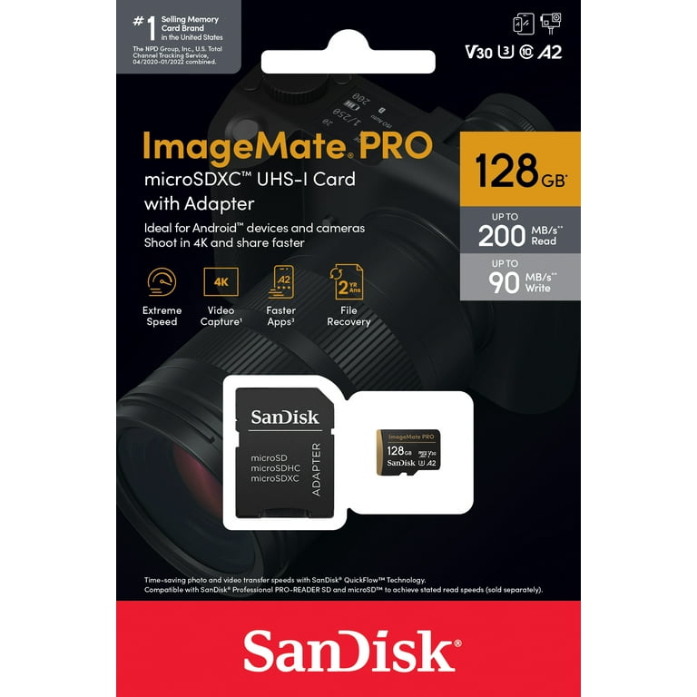 SanDisk ImageMate Pro 128GB microSDXC Flash Memory Card