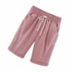 thumbnail image 3 of Pantalones cortos Cintura elástica Pantalones cortos sueltos Mujer Trajes de verano, Rosa, XL Noticed AP002089-33, 3 of 6