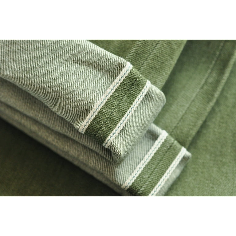 Green best sale selvedge jeans