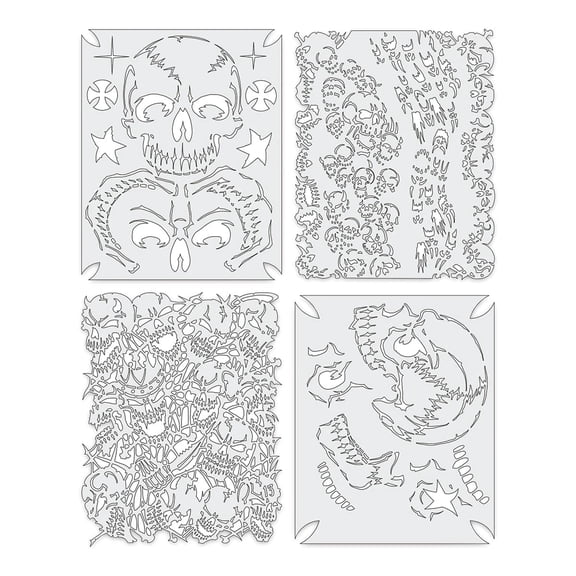 Iwata Artool Freehand Template - Set of 4, Return of Skull Master Mini