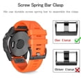 thumbnail image 3 of AIYOCK Compatible with Garmin Fenix 5X/5X Plus/6X/6X Pro Band, 26mm Unisex Sport Silicone Replacement Watch Band for Descent MK1/D2 Delta PX, 3 of 7
