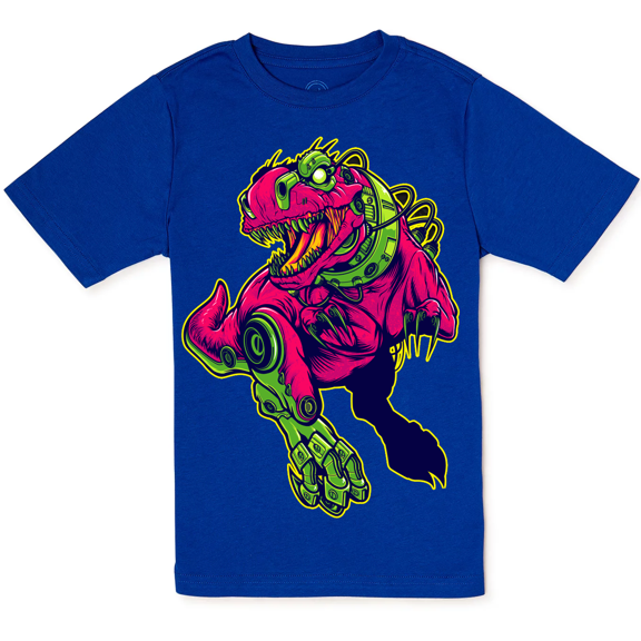 Boys Short Sleeve Robo T-Rex Graphic T-Shirt Size 8