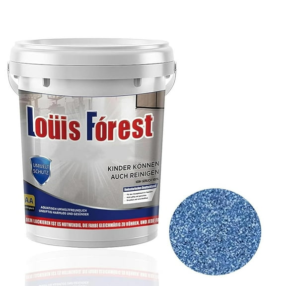 Epoxy Colored Sand Floor Paint, 2025 Upgrade Louis Forest Epoxy Floor Paint, 0.5 KG High Gloss Marble Effect Garage Self-Leveling Coating, Waterproof and Non-Slip