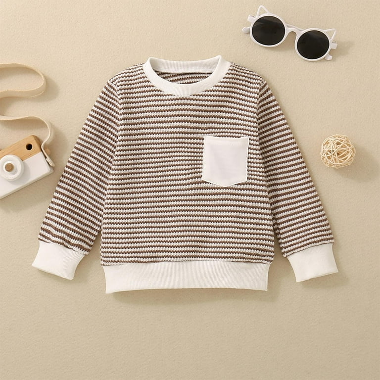 トップス juvyy JWZUY Kids' Long Sleeve Crewneck Sweater Cute Fall Knit