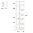thumbnail image 4 of Tribesigns 75 Inches Tall Narrow Bookshelf, 6-tier Multipurpose Storage Rack Book Shelves, Rustic Corner Square Shelf Tower, Skinny Bookcase Display Stand Shelving Units, 2 PCS, 4 of 4