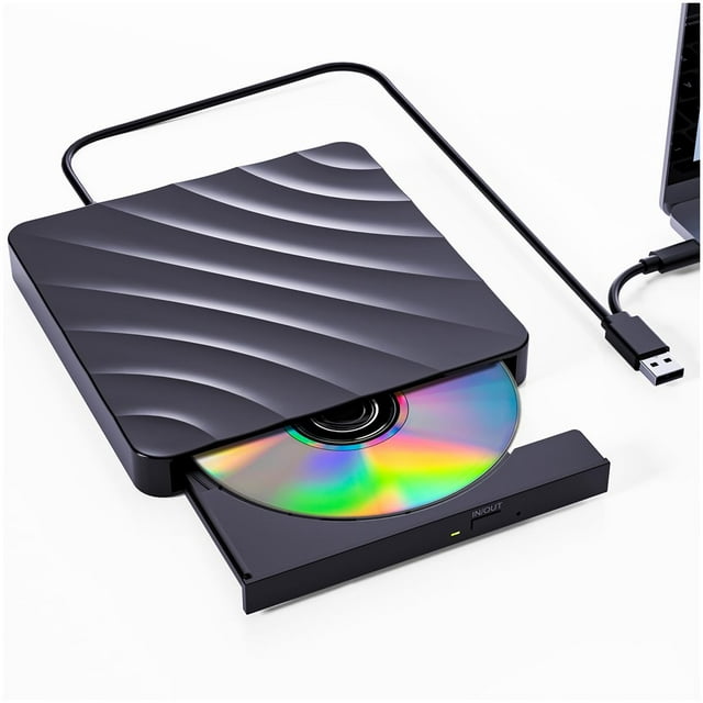 Unidad externa de DVD QDSYLQ USB 3.0 grabadora de CD para PC y Mac