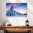 thumbnail image 2 of Elephant Stock Pink Sunset At Winter Wall Art - Horizontal Canvas Wall Art - Living Room Wall Decor - Nature Canvas - Gray And Pink Decor - 24" x 16", 2 of 8
