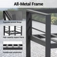 thumbnail image 3 of DELMANGO 2 Pieces Outdoor Patio Chairs Set with Removable Washable Cushions, Wide Armrests & All-Weather Metal Frame for Garden, Balcony, Backyard - Grey, 3 of 7