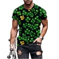 thumbnail image 2 of Ceisia Men's Slim Fit Short Sleeve T-Shirt St. Patrick's Day Themed Print Clover Spring Summer Shirt Gift, 2 of 8