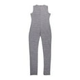 thumbnail image 4 of KEINXS Women Jumpsuit Slim Solid Color Sleeveless High Neck Bodysuit Bodycon Overalls Playsuit, 4 of 6