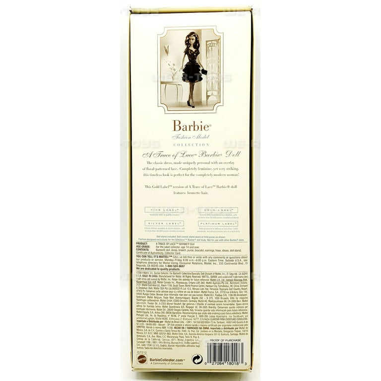 Mattel Collectible Barbie Fashion Model Collection, Brunette