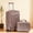 Champagne, variant on S-HOME Modern 14"/20" Waterproof Spinner Wheel Luggage Set with Adjustable Handle and 14" Cosmetic Case with Combine Lock  ABS Material, Brown