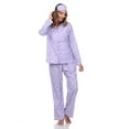 thumbnail image 2 of White Mark Women's Three-Piece Button-Down Pajama Set, 2 of 6