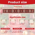 thumbnail image 2 of Merry Christmas Snowflakes Table Runner 13x72 Inch Christmas Buffalo Plaid Winter Kitchen Dining Table Decoration Red Black Plaid New, 2 of 7