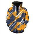 thumbnail image 3 of Sudadera con capucha y estampado 3D de bloques de color para hombre, sudaderas con gráficos coloridos, sudaderas informales de otoño de gran tamaño con capucha y manga larga con cremallera, 3 of 5
