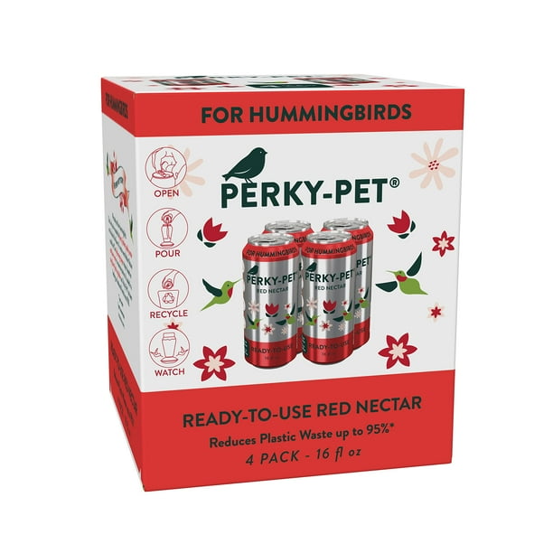 Néctar de colibrí Perky-Pet 524 rojo listo para usar, 1,9 L