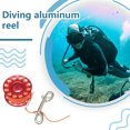 thumbnail image 2 of Carrete dedo dedo carrete de buceo carretes de anclaje cuerda de anclaje de cuerda bajo el agua Equipo de SMB de aviación de aluminio de aluminio con gancho doble rojo Inevent OD003521-02, 2 of 7