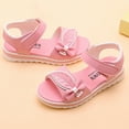 thumbnail image 4 of adviicd Girls Shoes Salt Water Sandals For Girls Children Shoes Spring And Autumn Rhinestone Soft Bottom Baby Shoes Bowknot Small Leather Shoes Pink 39, 4 of 5