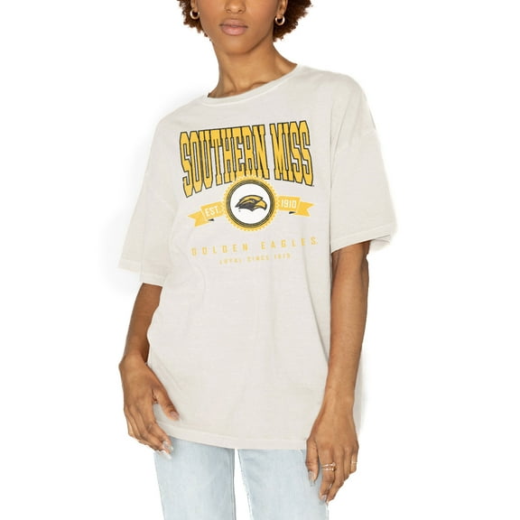 Women's Gameday Couture White Southern Miss Golden Eagles Get Goin' Oversized T-Shirt