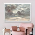 thumbnail image 2 of PixonSign Framed Canvas Print Wall Art Pastel Watercolor Cloud Sky Vista Abstract Shapes Illustrations Modern Art Decorative Minimal Relax/Calm for Living Room, Bedroom, Office - 24"x36" White, 2 of 5