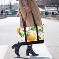 thumbnail image 4 of FORMRS Canvas Laptop Tote Bag for Women with 15.6" Computer Compartments Shoulder Handbag, Floral Watercolor Oranges, 4 of 7