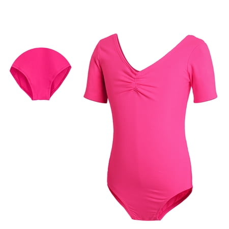 YTDSCS 3-11T Dance Outfits for Girls//Kids Teen Short Sleeve Leotards for Girls//Girls Dance Costume/Little Big Girls Dance Outfits/