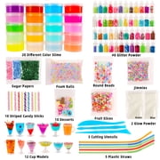 KiddiTouch Slime Kit for Kid, Complete DIY Slime Making Kit Party Favors for Kids, Boys, Girls 7-12 Years Old