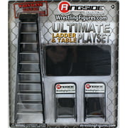 Ultimate Ladder & Table Playset (Black) - Ringside Collectibles Exclusive Toy Wrestling Action Figure Accessories