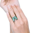 thumbnail image 6 of Black Tone, Turquoise CZ Size-6 Butterfly Ring Oxidized 925 Sterling Silver, 6 of 7