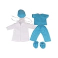 thumbnail image 2 of Doctor Doctor Outfit Uniforme de muñeca 18icn Ropa y accesorios de muñecas Ropa de muñecas Muñecas Muñecas Scrub para niñas de 18 pulgadas de muñecas azul, 2 of 8