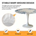 thumbnail image 2 of Elastic Fitted Round Tablecloth, Blue Coastal Waterproof Stretch Table Cover for 55"-60" Tables, Summer Beach Starfish Nautical Eucalyptus Retro Washable Outdoor Tablecloths for Patio, Picnic, 2 of 9