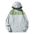thumbnail image 1 of Chaquetas de tartán elegante Cortavientos para mujer Color sólido Ropa de solar funcional al libre (Gris, M), 1 of 3