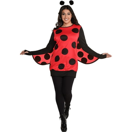 Amscan Love Bug Halloween Costume for Women, Standard Size, Includes Headband, Tunic with Spotted Wings