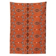 thumbnail image 3 of Ambesonne African Tablecloth Rectangular Table Cover, Ornaments, 52"x70", Orange Black White, 3 of 4