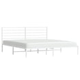 thumbnail image 2 of vidaXL Metal Bed Frame with Headboard White 183x213 cm, 2 of 5