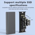 thumbnail image 4 of Carcasa SSD USB C de Protocolo Dual M2 NVMe Caja SSD PCIe de 10 Gbps Caja de Disco SSD M.2 NVMe NGFF de 5 Gbps con Luz LED RGB, 4 of 5
