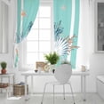 thumbnail image 5 of Summer Coastal Blackout Curtains for Bedroom, Watercolor Shells Coral Starfish Ocean Blue Thermal Insulated Kitchen Drapes with Grommets, Light Blocking Window Treatment, 2 Panels 52" x 84", 5 of 7